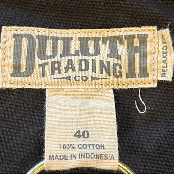 Duluth Trading Canvas Cargo Shorts 100% Cotton Black Size 40 Inseam 11 - Picture 5 of 9